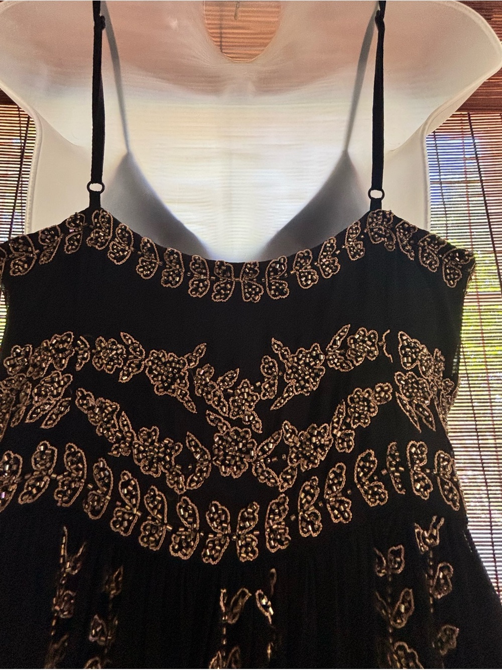 Adrianna Papell Fairy Beaded Vintage Black Dress - Picture 8 of 11